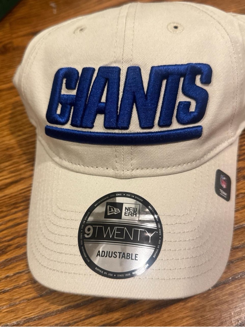 New Era 9TWENTY Beige and Gray Adjustable Cap with Black Trim